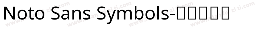 Noto Sans Symbols字体转换